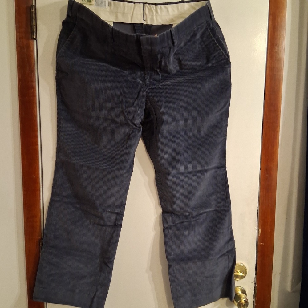 Vintage‎ L.L. Bean Corduroy Pants USA 42 Slate Blue Gray High Quality EUC